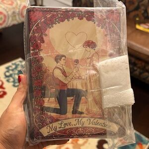 Vintage Style Valentine's Day Leather journal